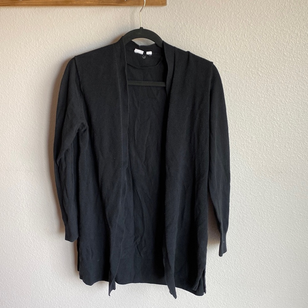 GAP Open Front Cardigan/ Black/ Size Large/ 100% Cotton